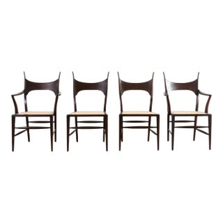 Set of Four Antler Dining Chairs by Edward Wormley for Dunbar For Sale