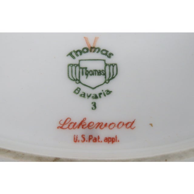 Thomas Bavaria Lakewood Floral Oval Serving Bowl Gold Edge and Handles 4582b For Sale - Image 9 of 15