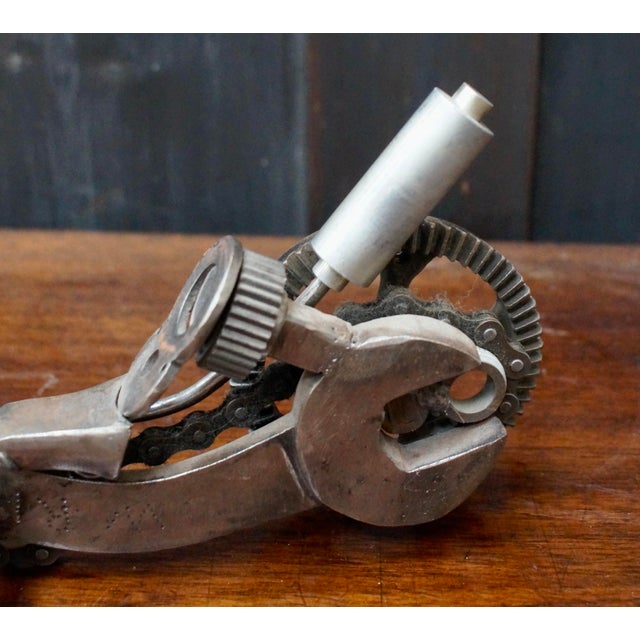 Red Vintage Bespoke Steampunk Chopper, 1970 For Sale - Image 8 of 11