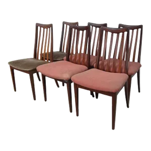 Vintage Midcentury Teak Slat Back Chairs