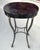 Ethan Allen Regency Style Faux Tessellated Horn Oval Side Table featuring and oval dark brown patterned top, a patinated...