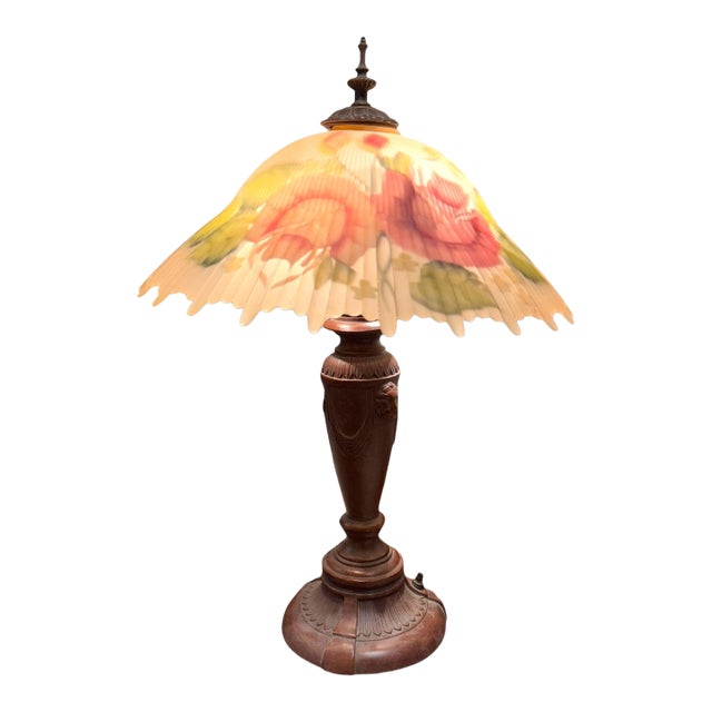 1950s Art Nouveau Signed Lamp For Sale