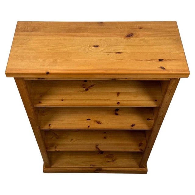 Mid-Century Pine Bookcase with Open Shelves For Sale - Image 3 of 11