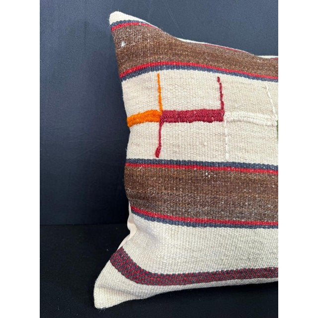 Turkish Hemp Pillow Cushion Natural Beige Brown Cushion Cover 20"x20" #30649 Enhance your home decor with our Kilim Pillow...