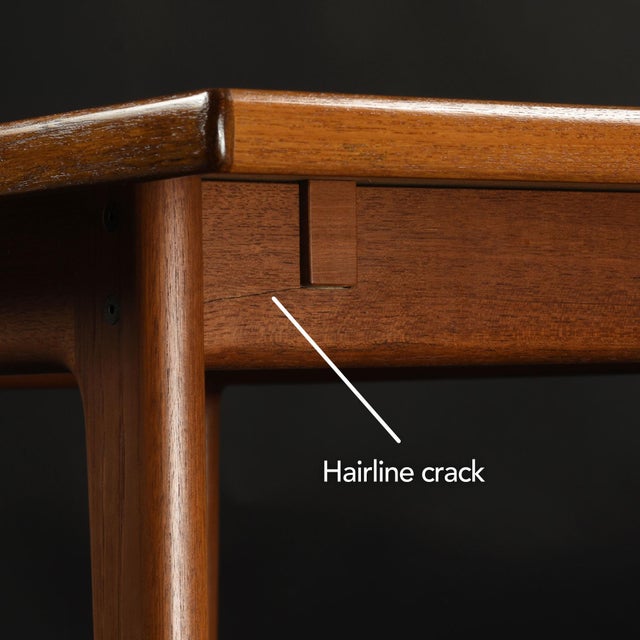 Danish Modern Teak Expanding Rectangle Dining Table Vintage 1960s For Sale - Image 16 of 17