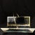 Mid-Century Modern Vintage Brass & Glass Magazine Rack Holder For Sale - Image 3 of 11