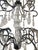 Elegant Italian Rock Crystal & Black Metal Chandelier. 20th Century. For Sale - Image 11 of 11