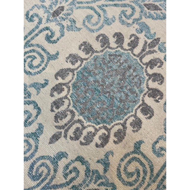 Modern Silk and Wool Modern Style Rug , 8'10" X 11'10" For Sale - Image 3 of 4