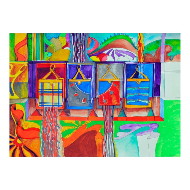 Psychedelic Handbags - Surreal Visionary Landscape by Michael William Eggleston For Sale