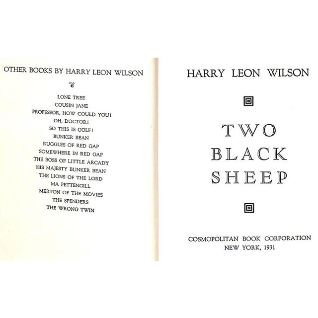 "Two Black Sheep" 1931 Wilson, Harry Leon For Sale - Image 4 of 5