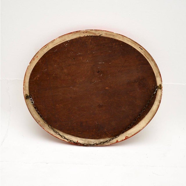 Antique Chinoiserie Lacquered Mirror, 1920s For Sale - Image 9 of 10