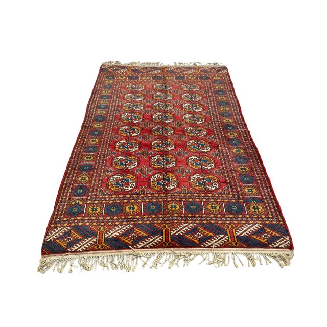 Vintage Afghan Buchara Rug, 1980s For Sale