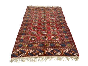 Vintage Afghan Buchara Rug, 1980s