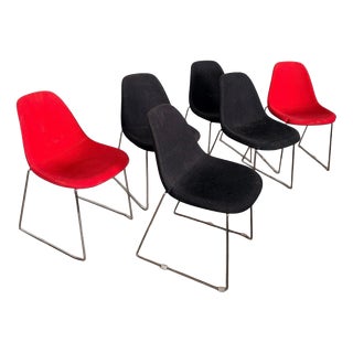 Mid-Century Stackable Egg Dining Chairs, Set of 6 For Sale
