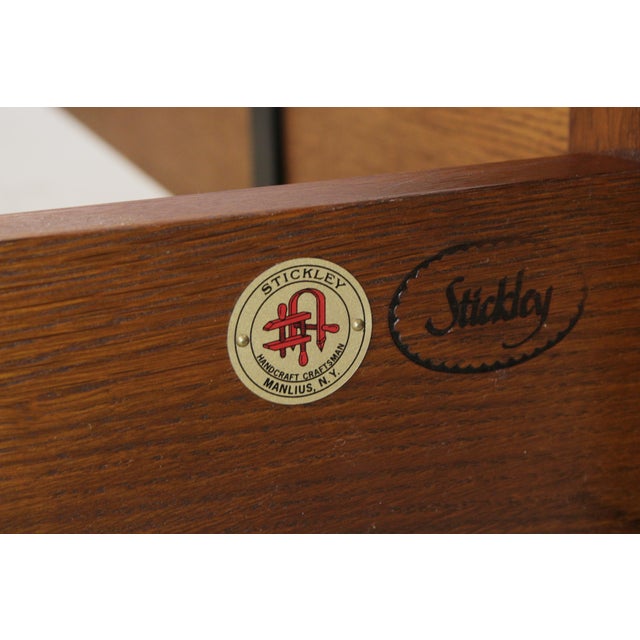 Stickley Mission Oak King Size Spindle Prairie Bed For Sale - Image 17 of 18