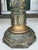 Late 19th Century Fine Antique 1800s Verde Antico Marble Column Pedestal Ft. Gilded Corinthian Capital For Sale - Image 5 of 15