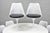 Pre-Owned Contemporary Modern Tulip Style Dining Set by Starway, China. Set includes (6) swivel dining chairs with black...