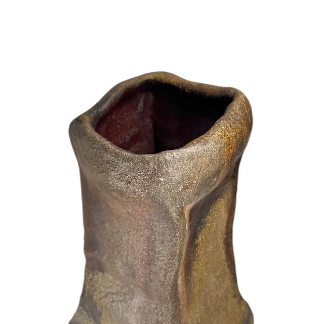 Late 20th Century Vintage Earthy Studio Pottery Vase For Sale - Image 5 of 6