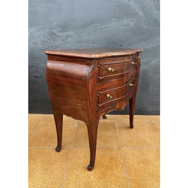 Wood French Louis XV Style Bedside Tables, 1930s, Set of 2 For Sale - Image 7 of 13