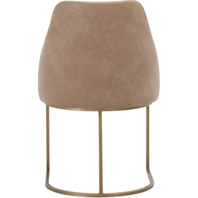 2020s Essentials For Living Parissa Leather Armless Dining Chairs- Set of 2 For Sale - Image 5 of 9