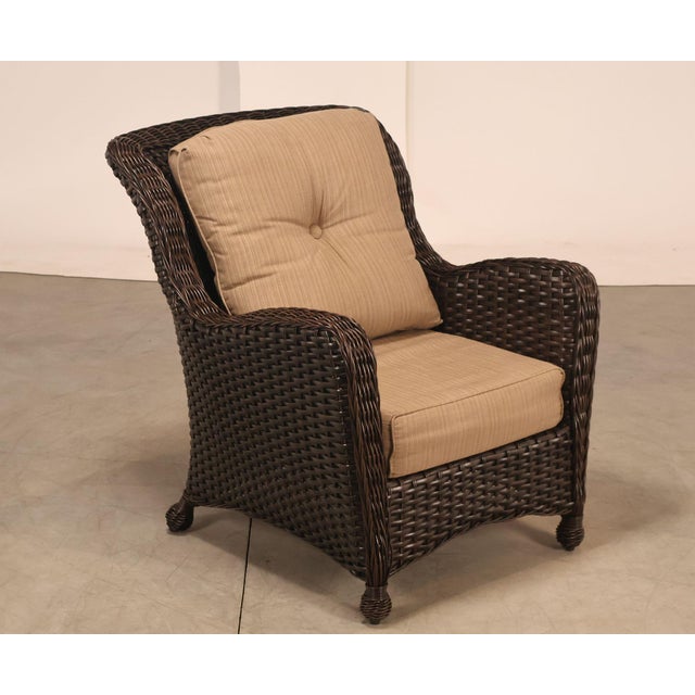 Contemporary Northcape Pair of 'Richmond' Outdoor Wicker Patio Armchairs For Sale - Image 3 of 18