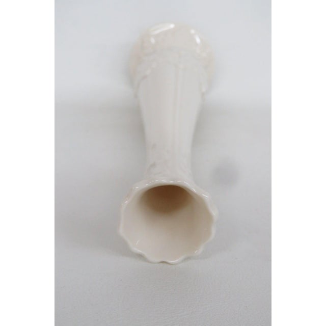 Lenox Woodland Porcelain Bud Vase Ivory With Embossed Acanthus Leaf Design 4885b For Sale In Miami - Image 6 of 11