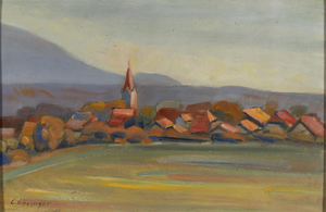 Lili Erzinger, Autumn. 1931, Oil on Board