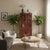 Vintage Brown Oriental Open Bars Doors Display Curio Cabinet Bookcase For Sale - Image 12 of 16