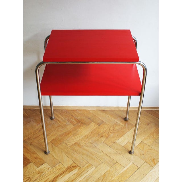 Modernist Tubular Side Table Model R 7 attributed to Slezak, 1930s For Sale - Image 4 of 15