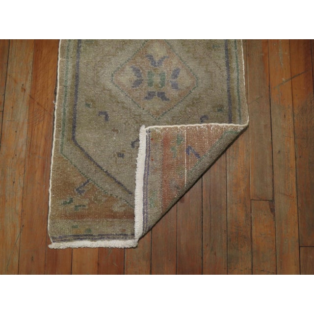 mid 20th Century Turkish yastik rug in peach