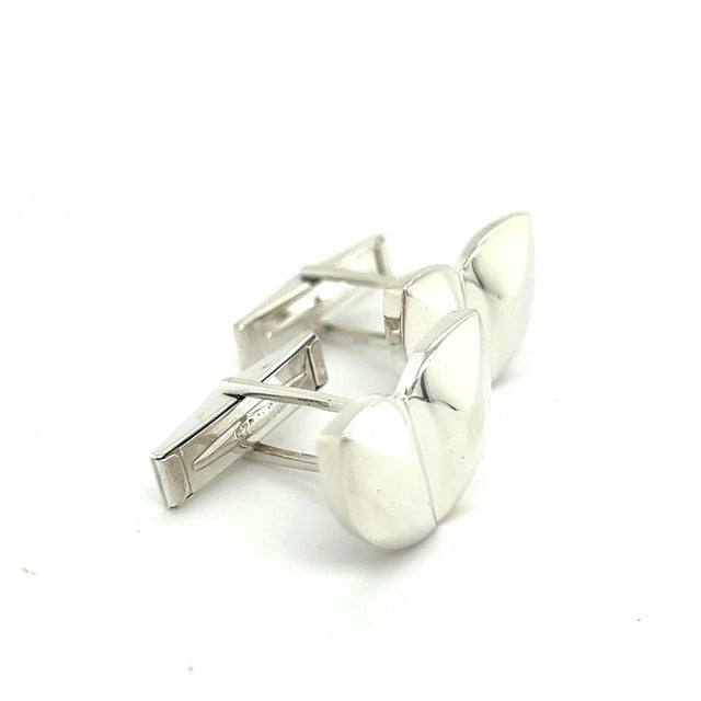 1990s Tiffany & Co Estate Cufflinks Sterling Silver, 2 Pieces For Sale - Image 10 of 11