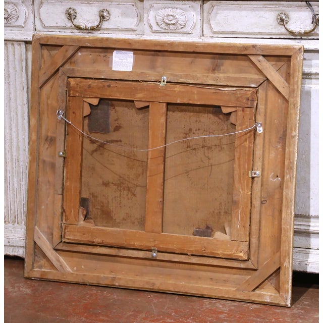 19th C. French Floral Still Life Oil on Canvas in Gilt Frame by Pierre Bourgogne For Sale - Image 12 of 13