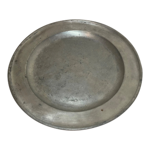 Huge Antique 18th Century Samuel Ellis Centerpiece Pewter Dinner Plate Platter