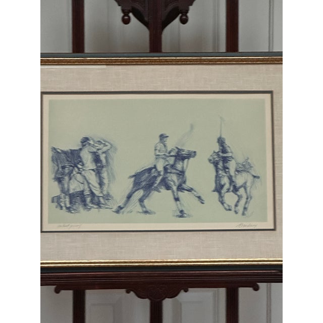 [Polo Match by Edward Brodney American (1910 – 2002) Print – Artist Proof sight: 12 3/8 x 20 7/8 in., frame: 20 ½ x 28 3/4...