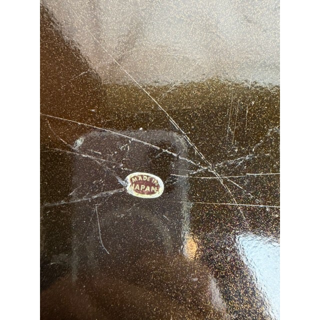 Japanese Lacquer Tray With Flowers For Sale - Image 4 of 4