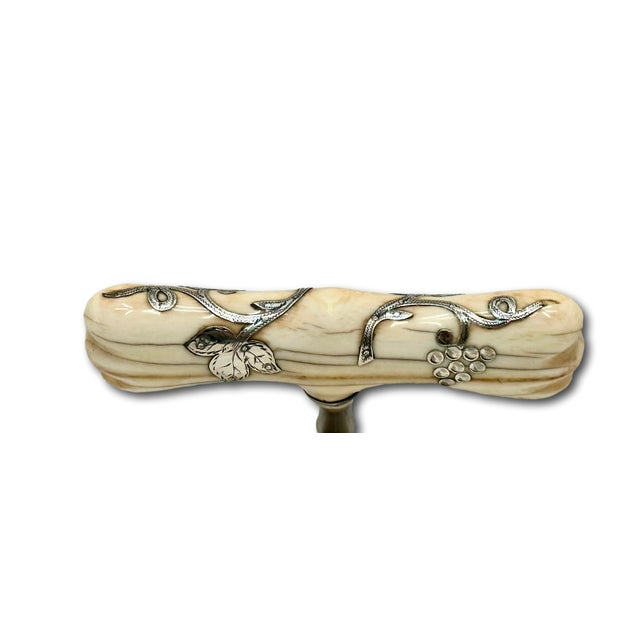 Fine & Unusual Antique American Victorian Sterling Silver Inlayon Bone Wine Corkscrew - Circa 1900 For Sale - Image 17 of 18