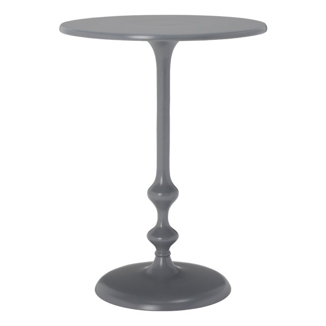 Hydra Round Side Table in Dark Grey For Sale