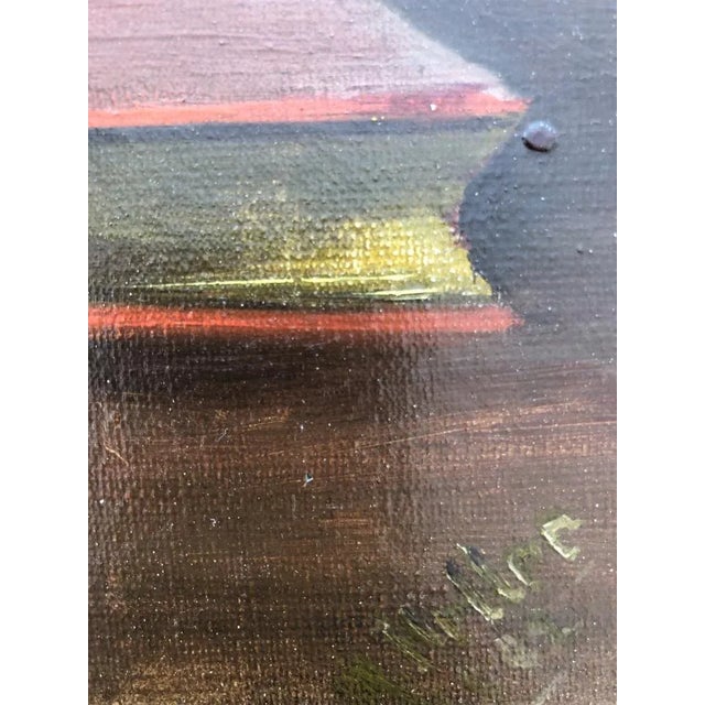 Modern Hermann Haller, Nature morte au béret de marin, chope de bière, longue pipe et livres, 1902, Oil on Canvas For Sale - Image 3 of 7