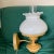 Mid-20th Painted Metal Wall Lamp With Chimney and White Hobnail Glass Shade For Sale - Image 13 of 13