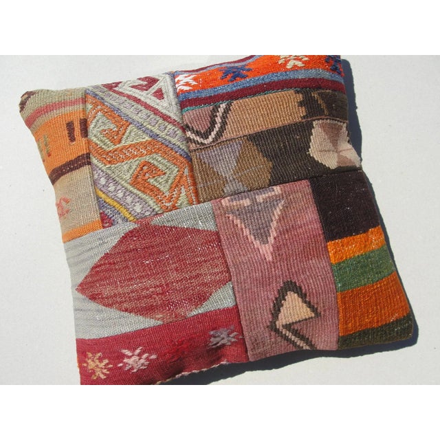 Art Deco Vintage Kilim Rug Pillow Cover For Sale - Image 3 of 11