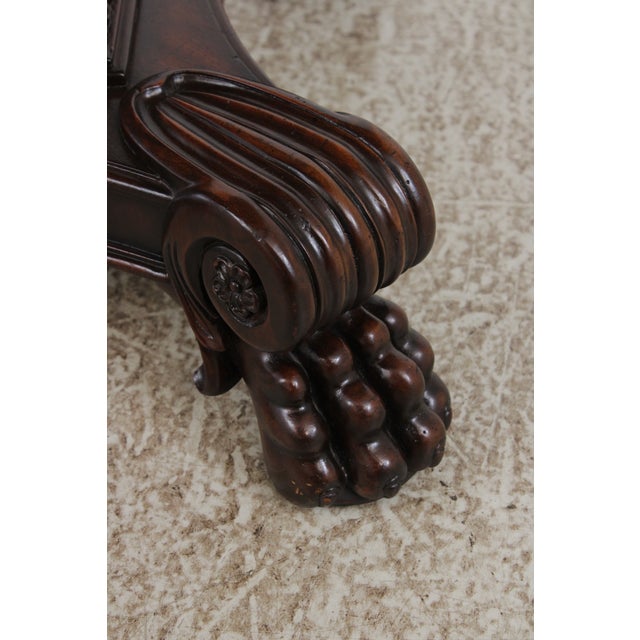 Maitland Smith 42 Inch Round Inlaid Mahogany Center Table For Sale - Image 13 of 14