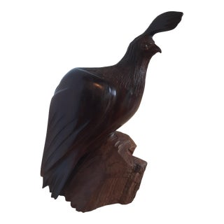 Carved Ironwood Quail Sculpture For Sale