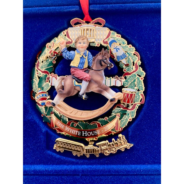 Vintage Official 2003 White House Christmas Ornament – Ulysses S. Grant Rocking Horse, Nib For Sale - Image 9 of 12