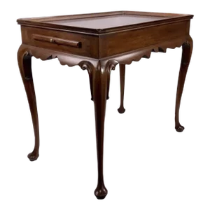 1990s Henkel Harris Model 5416 Queen Anne Mahogany Tea Table