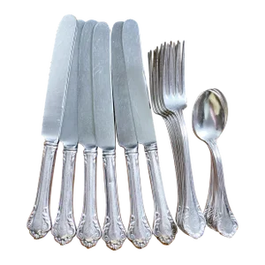 Early 1900s Service for 6 Silver Plated Flatware From the Plaza Hotel- 18 Pieces