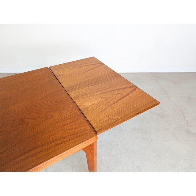 Vintage Extendable Dining Table in Teak by Henning Kjærnulf For Sale - Image 9 of 11