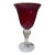 Mid 20th Century Mid-Century Modern Hand Blown Iris Ruby Red Artland Wine Goblet For Sale