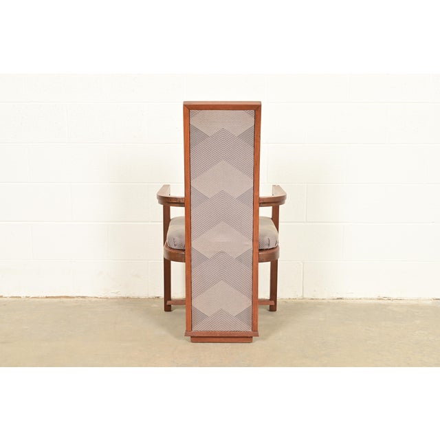 Frank Lloyd Wright for Heritage Henredon Taliesin High Back Armchair, 1950s For Sale - Image 9 of 10