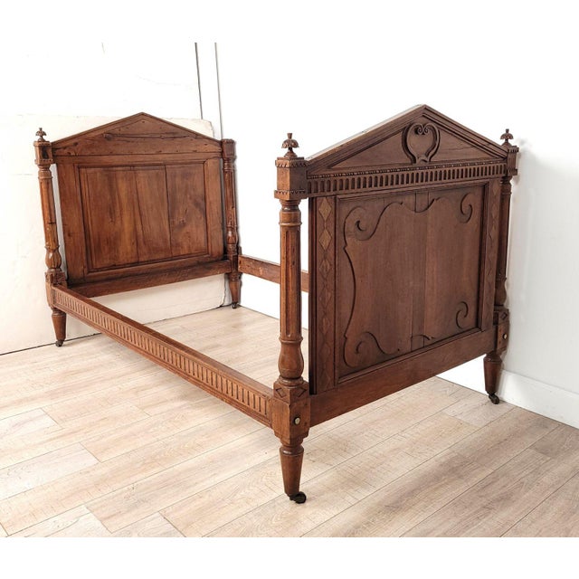 Wood Italian Walnut Daybed, Circa 1820 For Sale - Image 7 of 8