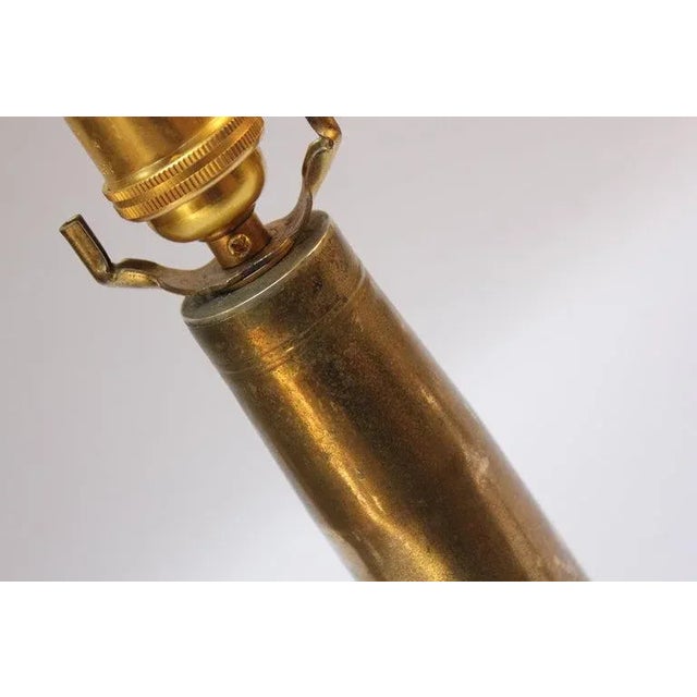 Vintage Brass Artillery Shell Trench Art Table Lamp For Sale In New York - Image 6 of 13